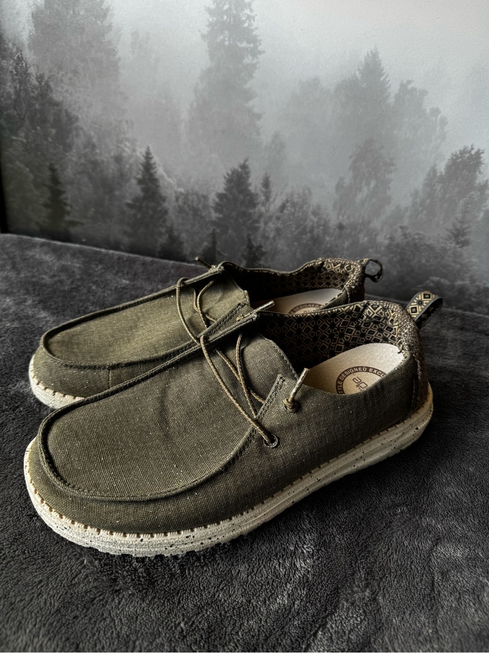 Hey Dude Casual Slip-On’s in Sparkle Green